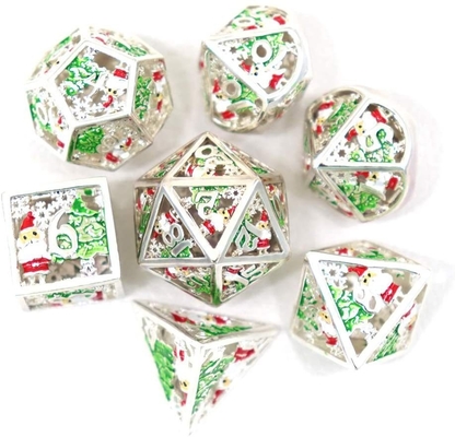 Christmas Hollow Multi Noodle Metal Dice Digital DND Dragon And Dungeon TRPG đa mặt