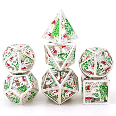 Christmas Hollow Multi Noodle Metal Dice Digital DND Dragon And Dungeon TRPG đa mặt