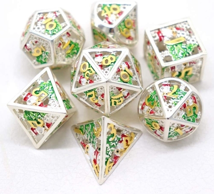 Christmas Hollow Multi Noodle Metal Dice Digital DND Dragon And Dungeon TRPG đa mặt