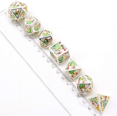 Christmas Hollow Multi Noodle Metal Dice Digital DND Dragon And Dungeon TRPG đa mặt