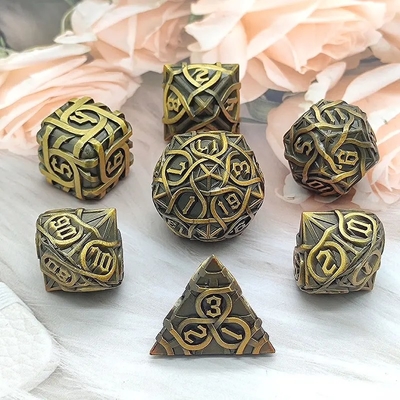Đá đốm kim loại rải rác Set Fantasy DND nhiều mặt trò chơi bảng