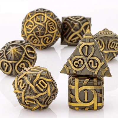 Đá đốm kim loại rải rác Set Fantasy DND nhiều mặt trò chơi bảng