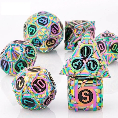 Đá đốm kim loại rải rác Set Fantasy DND nhiều mặt trò chơi bảng