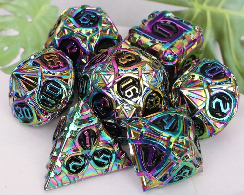Đá đốm kim loại rải rác Set Fantasy DND nhiều mặt trò chơi bảng