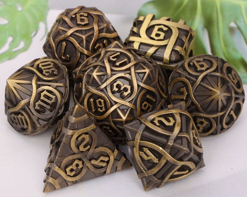 Đá đốm kim loại rải rác Set Fantasy DND nhiều mặt trò chơi bảng