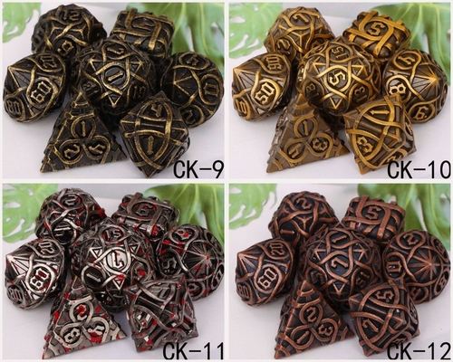 Đá đốm kim loại rải rác Set Fantasy DND nhiều mặt trò chơi bảng