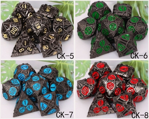 Đá đốm kim loại rải rác Set Fantasy DND nhiều mặt trò chơi bảng