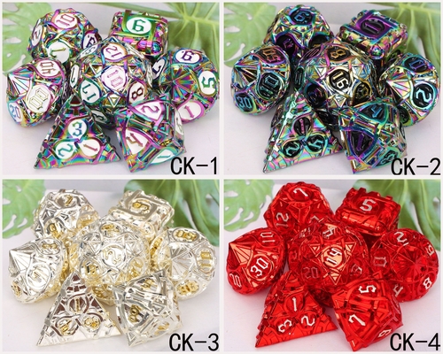 Đá đốm kim loại rải rác Set Fantasy DND nhiều mặt trò chơi bảng