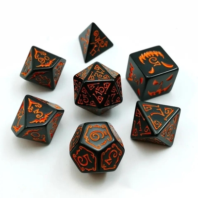 Polymodial Resin Dice 7PCS RPG Dice Set D4 D6 D8 D10 D12 D20