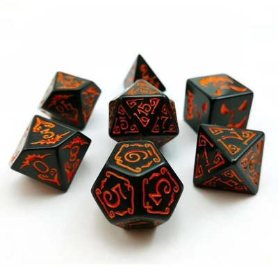 Polymodial Resin Dice 7PCS RPG Dice Set D4 D6 D8 D10 D12 D20