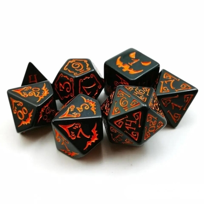 Polymodial Resin Dice 7PCS RPG Dice Set D4 D6 D8 D10 D12 D20