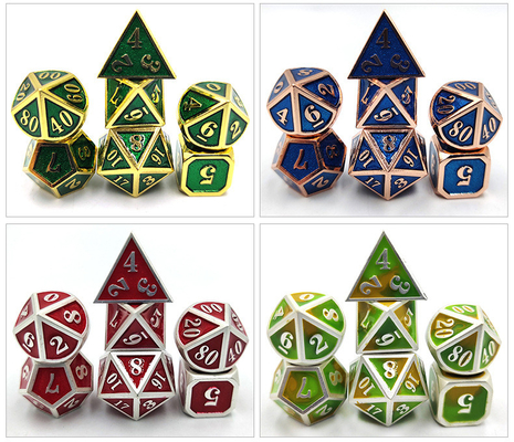 DND RPG Mini Metal Dice Running Group Game Đối với các trò chơi trên bảng đa mặt