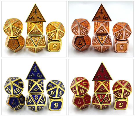 DND RPG Mini Metal Dice Running Group Game Đối với các trò chơi trên bảng đa mặt