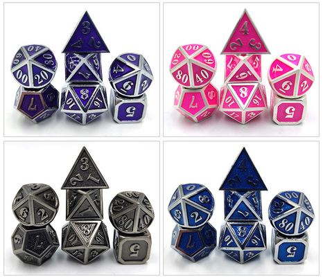 DND RPG Mini Metal Dice Running Group Game Đối với các trò chơi trên bảng đa mặt