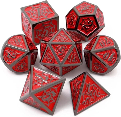 Spider-Man Solid Metal Polyhedral Dice Set DND RPG Phong cách sang trọng