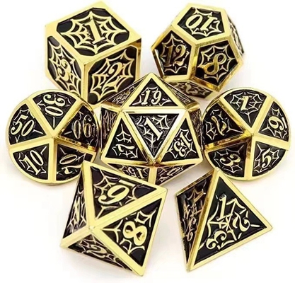Spider-Man Solid Metal Polyhedral Dice Set DND RPG Phong cách sang trọng