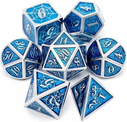 Spider-Man Solid Metal Polyhedral Dice Set DND RPG Phong cách sang trọng