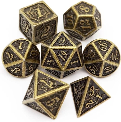 Spider-Man Solid Metal Polyhedral Dice Set DND RPG Phong cách sang trọng
