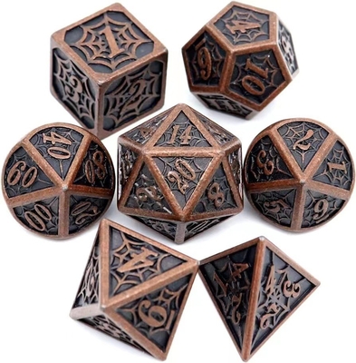 Spider-Man Solid Metal Polyhedral Dice Set DND RPG Phong cách sang trọng