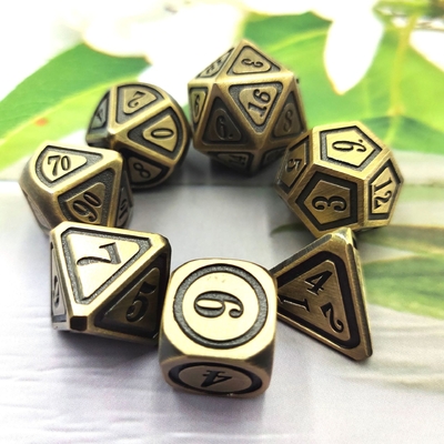 Đồ đá kim loại đồ cổ Bronze Set Người thứ năm chơi game màu Stray Earth Alloy Dice