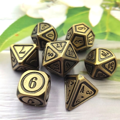 Đồ đá kim loại đồ cổ Bronze Set Người thứ năm chơi game màu Stray Earth Alloy Dice