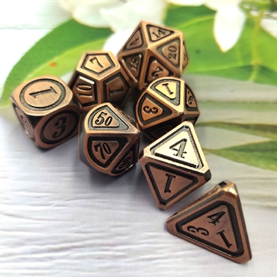 Đồ đá kim loại đồ cổ Bronze Set Người thứ năm chơi game màu Stray Earth Alloy Dice