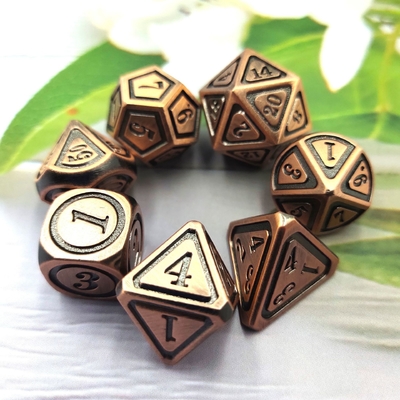 Đồ đá kim loại đồ cổ Bronze Set Người thứ năm chơi game màu Stray Earth Alloy Dice