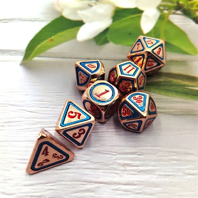 DND RPG Solid Metal Dice Suits Công nghệ bơi lội điện