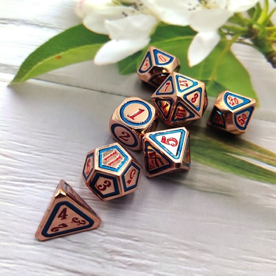 DND RPG Solid Metal Dice Suits Công nghệ bơi lội điện