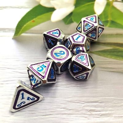 DND RPG Solid Metal Dice Suits Công nghệ bơi lội điện