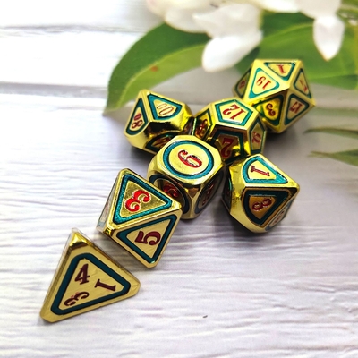 DND RPG Solid Metal Dice Suits Công nghệ bơi lội điện