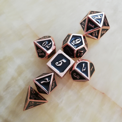 Xanh mỡ thủ công bộ xúc xắc kim loại rắn Bude cửa đàn ông Cruch DND RPG