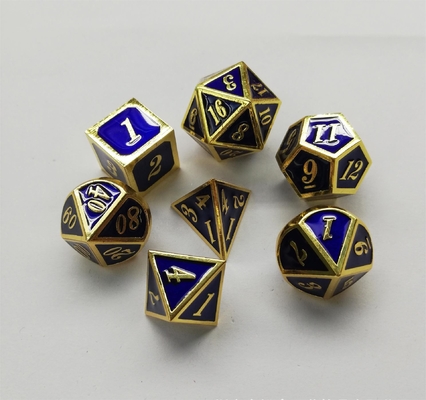 Xanh mỡ thủ công bộ xúc xắc kim loại rắn Bude cửa đàn ông Cruch DND RPG
