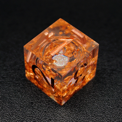 Yellow Flurry Line RPG Resin Dice Set Krusu DND Cho quà tặng và bộ sưu tập