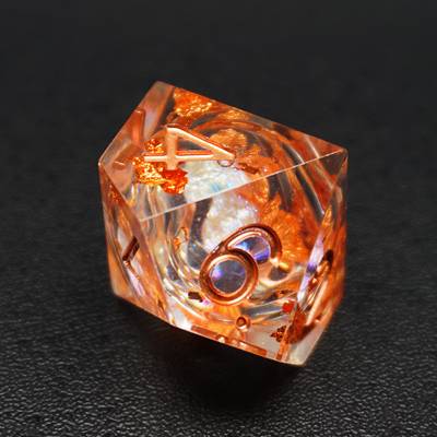 Yellow Flurry Line RPG Resin Dice Set Krusu DND Cho quà tặng và bộ sưu tập