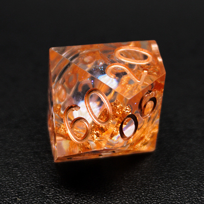 Yellow Flurry Line RPG Resin Dice Set Krusu DND Cho quà tặng và bộ sưu tập