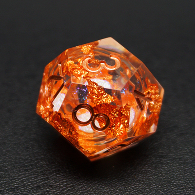 Yellow Flurry Line RPG Resin Dice Set Krusu DND Cho quà tặng và bộ sưu tập
