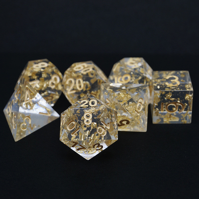 Sản phẩm thủ công vàng nhựa RPG Dice Set Dragon And Duct#Dnd#Rpg#Coc