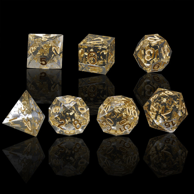 Sản phẩm thủ công vàng nhựa RPG Dice Set Dragon And Duct#Dnd#Rpg#Coc