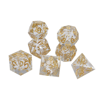 Sản phẩm thủ công vàng nhựa RPG Dice Set Dragon And Duct#Dnd#Rpg#Coc