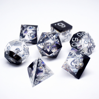 Green nhựa kỹ thuật số đặt xúc xắc nhiều mặt trò chơi máy tính bảng xúc xắc#rpg#dnd#coc