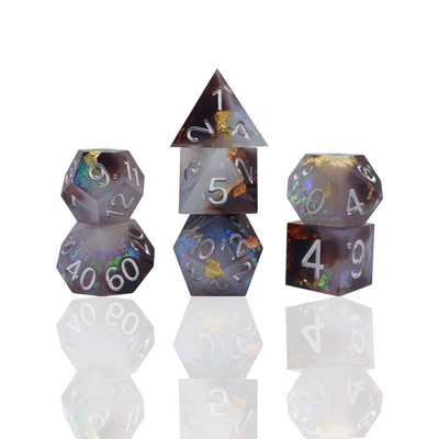 Green nhựa kỹ thuật số đặt xúc xắc nhiều mặt trò chơi máy tính bảng xúc xắc#rpg#dnd#coc