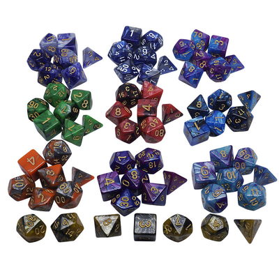 Poly Color nhựa Dice Set#Rpg#Dnd#Coc đá cẩm thạch mẫu Preminum và sang trọng