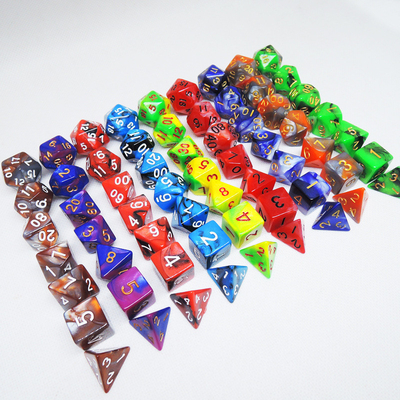 Poly Color nhựa Dice Set#Rpg#Dnd#Coc đá cẩm thạch mẫu Preminum và sang trọng