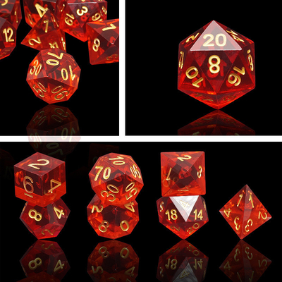 Vật liệu nhựa đa màu Dice Set#Rpg#Dnd#Coc minh bạch