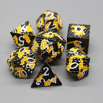 Trò chơi máy tính để bàn đa mặt Python Texture Metal Dice Set#Dnd#Coc