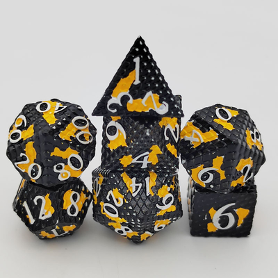 Trò chơi máy tính để bàn đa mặt Python Texture Metal Dice Set#Dnd#Coc