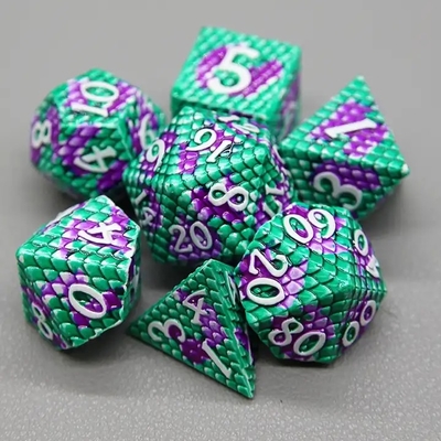 Trò chơi máy tính để bàn đa mặt Python Texture Metal Dice Set#Dnd#Coc