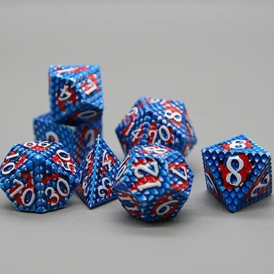 Trò chơi máy tính để bàn đa mặt Python Texture Metal Dice Set#Dnd#Coc