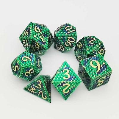 Trò chơi máy tính để bàn đa mặt Python Texture Metal Dice Set#Dnd#Coc